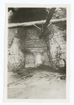 Interior of a hearth of the old Hecla charcoal furnace at Milesburgh, Pa. (?)