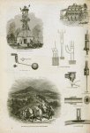 Hydraulic facilities : artesian well, waterworks, water pumps and pipes; woodcutters and carriers