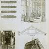 Building construction: lengthening timber, interior of Turkish bazar, Cairo shop, carpentry of roof, thatching in Normandy.