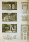 Architectural decorations and ornamentats: wall paintings and stucco ornaments, Pompeii; oriental ceiling and doorway.