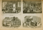 Printing industry: papercutting machine; type founding; typesetting equipment; papermaking by hand.