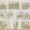 Portions of the eastern frieze of the Parthenon, representing the Panathenaic procession. (British Museum.)