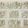 Portions of the nothern frieze of the Parthenon. (British Museum.)