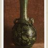 Bouteille en terre émaillée. H. 302 mm., D. 160 mm. (Chine. Dynastie Tang)