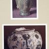 Vase en terre émaillée. H. 200 mm., D. 140 mm. (Chine. Dynastie Tang); Vase en terre émaillée. H. 175 mm., D. 212 mm. (Chine. Dynastie Tang).