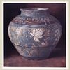 Grand vase en terre émaillée. H. 290 mm., D. 340 mm. (Chine. Dynastie Tang)