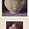 Vase en terre émaillée. H. 140 mm., D. 150 mm. (Chine. Dynastie Tang); Petit vase en terre émaillée. H. 90 mm., D. 82 mm.