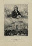 John Sebastian Bach with Views of The St. Thomas's School, Bach's Monument, St. Thomas's Church, & Observatory at Leipzig