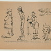 Nr. 30.  Lyser.  Originalfederzeichnung von Beethoven, Paganini, E. T. A. Hoffmann u. ihm selbst a. d. J. 1833.