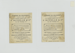 Trade cards and calendars depicting men, a woman, soldier and an umbrella.