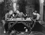 L to R: Henry Wenman (2nd. Lt. Trotter), Colin Keith-Johnston (Capt. Stanhope) and Jack Hawkins (2nd. Lt. Hibbert).