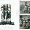 Bali - Guning Penulisan, Pura Sukawana & Pura Pepantaian: (1) Posthumous image of a King and Queen from Pura Soekawana on Gunung Panulisan, Bali, dated 1011, c. 3'? high. The figures hold puspalinggas (flower linggas) used at Shraddha funerary ceremonies as a temporary receptacle for souls of the dead; (2,3) Temple gates and Kul-kul tower with unfinished ornamentation, Pura Pepantaian (between Sukawati and Desa Tjeluk), Bali