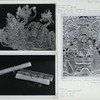 Bali - Painting: (1) Naga Pasak (from Ramajana) : Rama, Laksmana, Sugriwa, Hanuman, and Djataju wound up by Naga Pasak and liberated Garuda (left top); (2) Lontar [Palm leaf scroll] (left bottom); (3) Traditional painting. Ardjuna Wiwaha