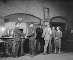 Scene of the arrest of Macready (Charles Bickford) and Capraro (Horace Braham). Sylvia Sidney as Rosalie (extreme right).