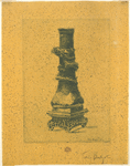 Vase étain laqué.