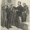 President Arthur fegt vor Richter Brady in New-York ... Septbr. 1881.