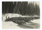 Landing on Priest River, Kaniksu National Forest, Idaho. Logs will be driven in spring to mill.