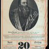 Meyers Historisch Geographischer Kalendar, 20. April 1900 : Pietro Aretino, (italienischer Dichter, geb. 20. April 1492, gest. 1557) nach dem Gemälde von Tizian in Palazzo Pitti zu Florenz.