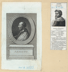 A sheet with two portraits of Ariosto.