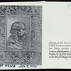 Ariosto in his late years, in a 1532 woodcut made after a lost Titian portrait [from Art News, July, 1946].