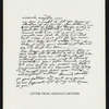 Letter from Arnold's mother.