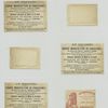 Trade cards depicting people standing in front of their country's currency.
