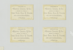 Trade cards depicting a mother, children, angels and interior space.