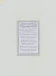 A trade card depicting a horseshoe and flowers.