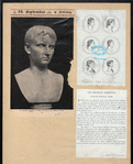 Bust of a young Augustus ; profiles of Roman emperors.