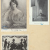 Jane Austen ; Illustration from 'story of Jane Austen's life' ; a contemporary silhouette of Jane Austen's father and brother [a sheet with three documents].