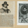 Portrait of Bacon - Houbraken's Heads. [ 2 portraits on 1 sheet].