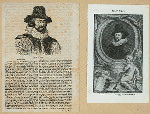 Portrait of Bacon - Houbraken's Heads. [ 2 portraits on 1 sheet].