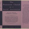 The Protestant church as a social institution.