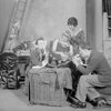 Margalo Gillmore (centre, seated) as Consuelo, Helen Westley (Zinida), Philip Leigh and Edgar Stehli (Tilly and Polly, musical clowns).