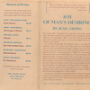 Joy of man's desiring.