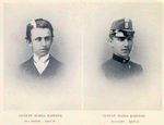 Gustav Maria Rabinek, as a student, aged 18.; Gustav Maria Rabinek, as a cadet, aged 22.