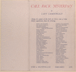 Call back yesterday : a book of letters selected and arranged