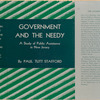 Government and the needy; a study of public assistance in New Jersey.