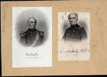 A sheet with two portraits of Col. Edward D. Baker.