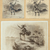 A sheet with three portraits of Vasco Nuñez de Balboa.