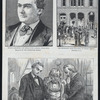 Newark's great Financial crash : Oscar L. Baldwin, the defaulting cashier, stole only $2,500,000 of the depositors' money ; The Mechanics' Bank Building, on Broad Street, Newark, N. J. ; Cashier Baldwin confessing his guilt to a number of the directors of the bank.