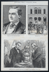 Newark's great Financial crash : Oscar L. Baldwin, the defaulting cashier, stole only $2,500,000 of the depositors' money ; The Mechanics' Bank Building, on Broad Street, Newark, N. J. ; Cashier Baldwin confessing his guilt to a number of the directors of the bank.