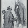 L'Entente cordiale : Mr. Balfour greeting M. Delcassé, a sketch made during the French president's visit [from The Graphic, July 18, 1903].
