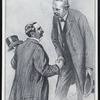L'Entente cordiale : Mr. Balfour greeting M. Delcassé, a sketch made during the French president's visit [from The Graphic, July 18, 1903].