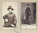 A sheet with portraits of Gen. and Mrs. Nathaniel P. Banks.