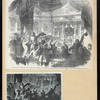 Exciting scene in the House of Represenatives, Wahington, D.C. : election of the Hon. Nathaniel Prentiss Banks as speaker, February, 1856 ; Exciting scene in the House at Washington in 1856, following the election of N. P. Banks as speaker after nine weeks of balloting [a sheet with two documents].
