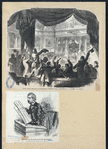 Exciting scene in the House of Represenatives, Washington, on the announcement of N. P. Banks, [?], as speaker ; It won't do to give it up so, Mr. Banks [a sheet with two documents].