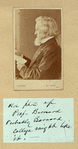 Fred A. P. Barnard : Old photo of Prof. Barnard, probably Barnard College might like it.