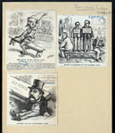 The clown in the judicial ring ; Making an example of two naughty boys ; Another fall, my countrymen! Next! [a sheet with three caricatures of Judge George G. Barnard].