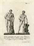 Ercole appoggiato alla clava; ed un Plutone col Can Cerbero: Statue ambedue antiche, esistenti sotto la Loggia del Cortile di Palazzo Pitti.